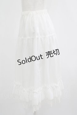 画像2: Innocent World / シフォンとレースのペチコート M オフ H-25-07-12-036-IW-SK-NS-ZH