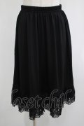 axes femme / レース重ねペチスカート M ブラック H-25-07-12-037-AX-SK-NS-ZH