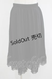 axes femme / レース重ねペチスカート M ブラック H-25-07-12-037-AX-SK-NS-ZH