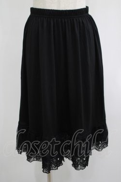 画像1: axes femme / レース重ねペチスカート M ブラック H-25-07-12-037-AX-SK-NS-ZH