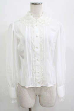 画像1: Innocent World / ホイップレース衿ブラウス M オフ H-25-07-12-042-IW-BL-NS-ZH