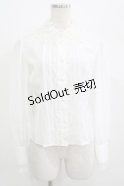 画像1: Innocent World / ホイップレース衿ブラウス M オフ H-25-07-12-042-IW-BL-NS-ZH