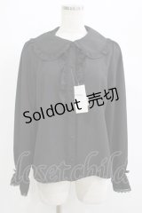 m petit by misako / AM マルエリフリルブラウス M ブラック H-25-07-12-043-LO-BL-NS-ZH