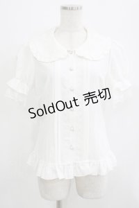 Lolitime（海外ロリータブランド） / 刺繍衿ブラウス M オフ H-25-07-12-044-GO-BL-NS-ZH