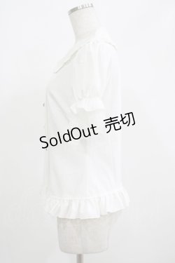 画像2: Lolitime（海外ロリータブランド） / 刺繍衿ブラウス M オフ H-25-07-12-044-GO-BL-NS-ZH
