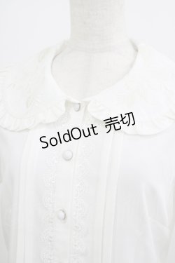 画像4: Lolitime（海外ロリータブランド） / 刺繍衿ブラウス M オフ H-25-07-12-044-GO-BL-NS-ZH