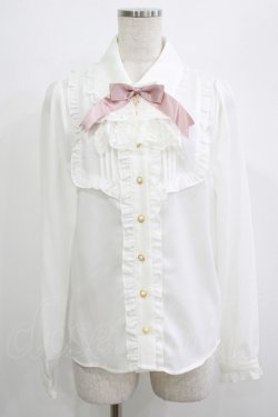 画像1: Amavel / Dolly レースジャボブラウス Free オフ/ピンク H-25-07-12-045-CA-BL-NS-ZH