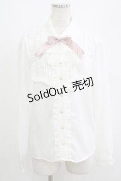 画像1: Amavel / Dolly レースジャボブラウス Free オフ/ピンク H-25-07-12-045-CA-BL-NS-ZH
