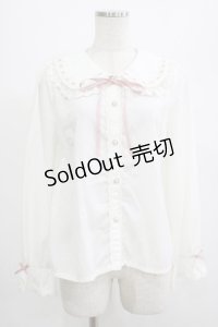 axes femme kawaii / はしごレースブラウス M オフ/ピンク H-25-07-12-048-AX-BL-NS-ZH