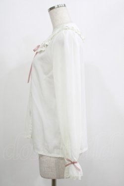 画像2: axes femme kawaii / はしごレースブラウス M オフ/ピンク H-25-07-12-048-AX-BL-NS-ZH