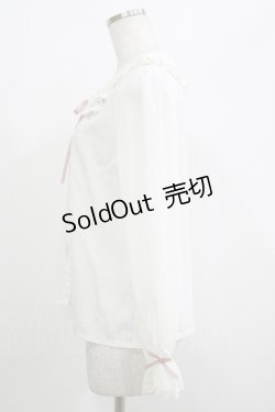 画像2: axes femme kawaii / はしごレースブラウス M オフ/ピンク H-25-07-12-048-AX-BL-NS-ZH