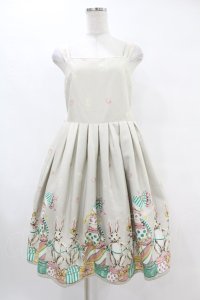 Emily Temple cute / BUNNY BOXノースリーブワンピース  グレー H-25-07-12-1037-ET-OP-KB-ZH