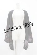 gouk / 着物袖ボレロ  黒×赤 H-25-07-12-1058-GO-TO-KB-ZH