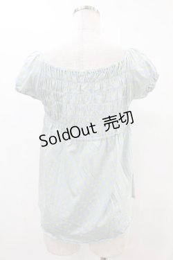 画像2: Emily Temple cute / ドットフリルカットソー  サックス×イエロー H-25-07-12-1060-ET-TO-KB-ZH