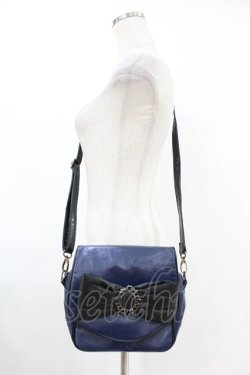 画像1: BPN / リボンショルダーBAG  ネイビー×ブラック H-25-07-12-1015-GO-BG-KB-ZH