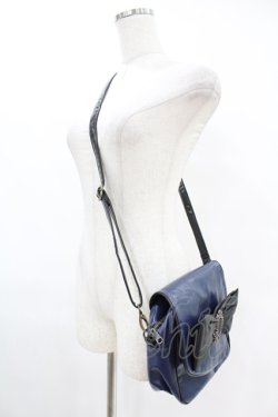画像2: BPN / リボンショルダーBAG  ネイビー×ブラック H-25-07-12-1015-GO-BG-KB-ZH