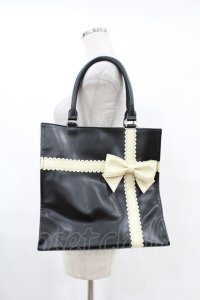 Emily Temple cute / スカラップリボンBAG  黒 H-25-07-12-1017-ET-BG-KB-ZH