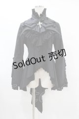 MARBLE / ボリュームタイ付きブラウス付き風ジャケット  ブラック×ブラック H-25-07-12-1021-GO-JA-KB-ZH