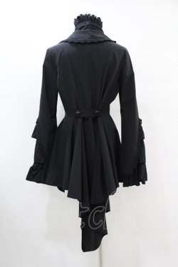 画像2: MARBLE / ボリュームタイ付きブラウス付き風ジャケット  ブラック×ブラック H-25-07-12-1021-GO-JA-KB-ZH