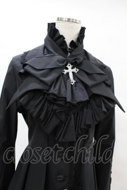 画像4: MARBLE / ボリュームタイ付きブラウス付き風ジャケット  ブラック×ブラック H-25-07-12-1021-GO-JA-KB-ZH