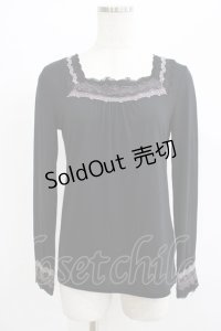 axes femme / レース使いインナープルオーバー M ブラック H-25-07-12-051-AX-TO-NS-ZH