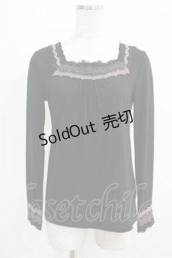 画像1: axes femme / レース使いインナープルオーバー M ブラック H-25-07-12-051-AX-TO-NS-ZH