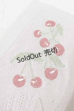 画像4: axes femme POETIQUE / チェリー刺繍ニットカーディガン M ピンク H-25-07-12-053-AX-TO-NS-ZH