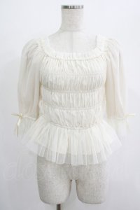 F&A / シャーリングチュールプルオーバーブラウス Free IVORY H-25-07-12-054-LO-BL-NS-ZH