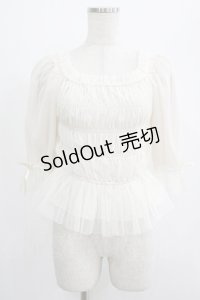 F&A / シャーリングチュールプルオーバーブラウス Free IVORY H-25-07-12-054-LO-BL-NS-ZH