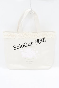 画像1: m petit by misako / NINA’Sコラボプリントトートバッグ  アイボリー H-25-07-12-057-LO-BG-NS-ZH