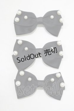 画像1: m petit by misako / AM3Pリボンクリップ  ブラック H-25-07-12-068-LO-AC-NS-ZH