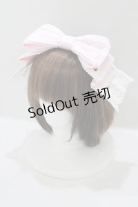 Angelic Pretty / Heartヒロインリボンヘッドドレス(無地)  ピンク H-25-07-12-072-AP-AC-NS-ZH
