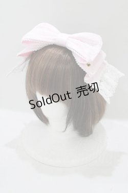 画像1: Angelic Pretty / Heartヒロインリボンヘッドドレス(無地)  ピンク H-25-07-12-072-AP-AC-NS-ZH