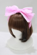 Angelic Pretty / Heartワッペンオーガンジーリボンカチューシャ  ピンク H-25-07-12-073-AP-AC-NS-ZH