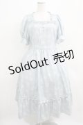 m petit by misako / AOKハナガラスクエアワンピース L サックス H-25-07-12-013-LO-OP-NS-ZH