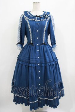 画像1: Innocent World / クリスティーンドレス M ブルー×生成/Blue×Beige H-25-07-12-015-IW-OP-NS-ZH