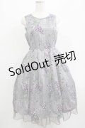 axes femme kawaii / ぶどう柄ジャンパースカート M グレー H-25-07-12-018-AX-OP-NS-ZH