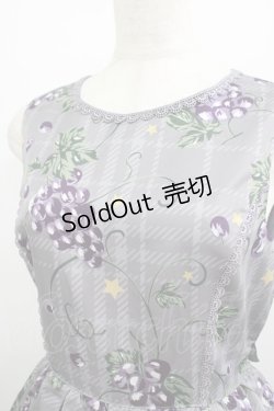 画像4: axes femme kawaii / ぶどう柄ジャンパースカート M グレー H-25-07-12-018-AX-OP-NS-ZH