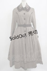 Innocent World / ヘリンボーンコートドレス M ブラウン H-25-07-12-021-IW-CO-NS-ZH