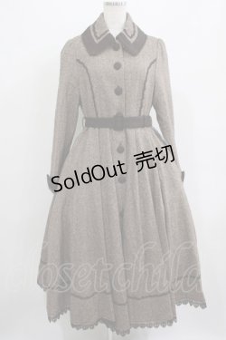 画像1: Innocent World / ヘリンボーンコートドレス M ブラウン H-25-07-12-021-IW-CO-NS-ZH
