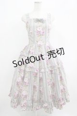 Innocent World / オールドイングリッシュローズジャンパースカート M グレー H-25-07-12-003-IW-OP-NS-ZH