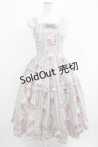 Innocent World / オールドイングリッシュローズジャンパースカート M グレー H-25-07-12-003-IW-OP-NS-ZH
