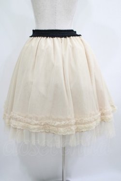 画像3: axes femme / 裾フリルチュールスカート M 生成り H-25-07-12-022-AX-SK-NS-ZH