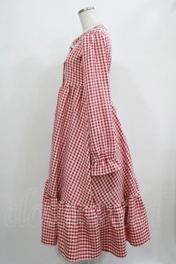 画像2: FLC / 星名桜子/ギンガムチェックワンピース M レッド H-25-07-13-003-LO-OP-NS-ZH