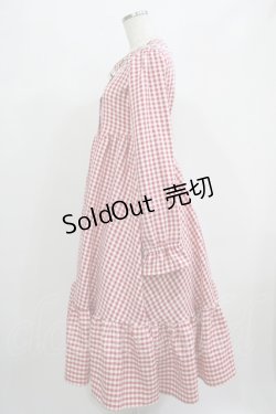 画像2: FLC / 星名桜子/ギンガムチェックワンピース M レッド H-25-07-13-003-LO-OP-NS-ZH