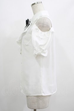 画像2: Secret Honey / オープンショルダーレースラッフル半袖ブラウス Free オフ/ブラック H-25-07-13-033-CA-BL-NS-ZH