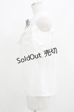画像2: Secret Honey / オープンショルダーレースラッフル半袖ブラウス Free オフ/ブラック H-25-07-13-033-CA-BL-NS-ZH