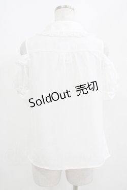 画像3: Secret Honey / オープンショルダーレースラッフル半袖ブラウス Free オフ/ブラック H-25-07-13-033-CA-BL-NS-ZH