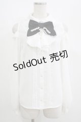 Secret Honey / オープンショルダーレースラッフルブラウス Free オフ/ブラック H-25-07-13-035-CA-BL-NS-ZH