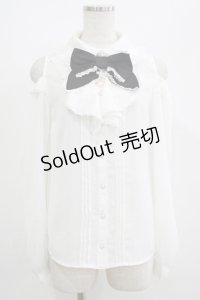 Secret Honey / オープンショルダーレースラッフルブラウス Free オフ/ブラック H-25-07-13-035-CA-BL-NS-ZH